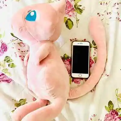 New Pokemon Mew Plush Pink 12in Body + 12in Tail Cat Kitten Pocket Monster Doll • $24