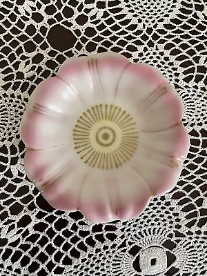 Vintage Merit Made In Occupied Japan Pink Flower Shape Demitasse Saucer Only • $1.99