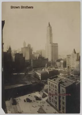 Vintage 1910 NYC View From Municipal Building & Up B'Way @ Wall St. Photos #5 (2 • $19.97