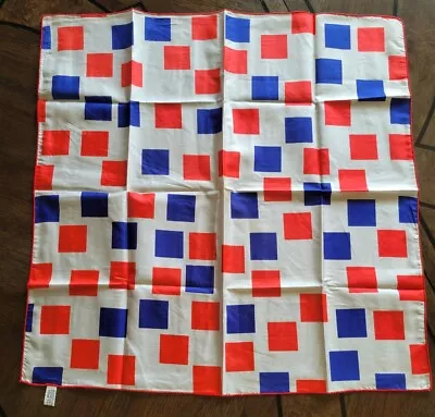 Vintage Vera 22 In X 22 In All Silk Scarf Designed & Handcrafted USA Checkered • $12.15