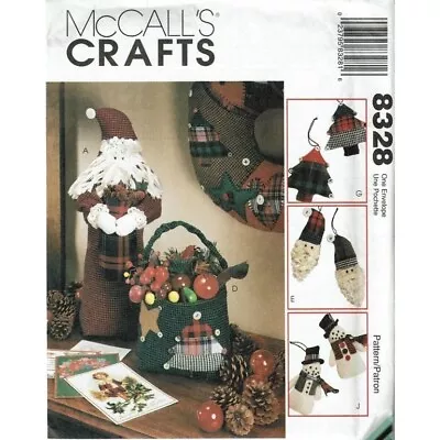 McCalls Sewing Pattern 8328 Ornaments Stocking Wreath • $9.95