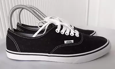 Vans Off The Wall Canvas Skater Shoes Black Size 6 UK • £12.99