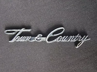 Vintage Chrysler Town & Country Emblem Black And Silver • $19.99