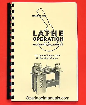 Atlas Craftsman Manual Of Metal Lathe Operation Book 12  Crossfeed Lever 0035 • £39.01