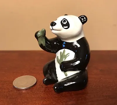 Hagen-Renaker Miniature #2017 Papa Panda Eating Bamboo - Ceramic Bear Figurine • $17.58