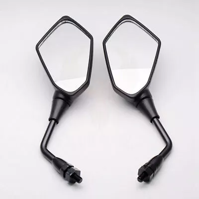 Black Side Mirrors For Kawasaki Versys KLE 650 Zephyr 1100 750 ZRX1200 ZRX1100 • $111.38