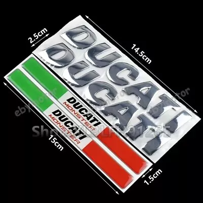 Motorcycle Fuel Tank Emblem Decals For Ducati Monster BIke Racing Badge Stickers • $12.82