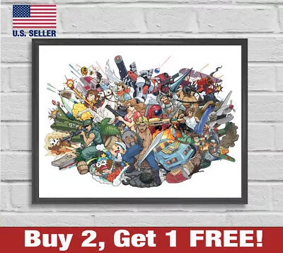 Capcom Arcade Classics Poster 18  X 24  Print Game Room Wall Art Retro 80s 90s • $13.48