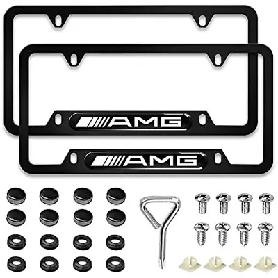 2 Pcs License Plate Frames Covers For Mercedes Benz  AMG Car Tag License Plate • $16.99
