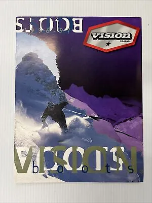 1996/97 Vision Snowboard Boots/shoes Dealer Catalog Chute Ridge Starburst Cliff • $29.99