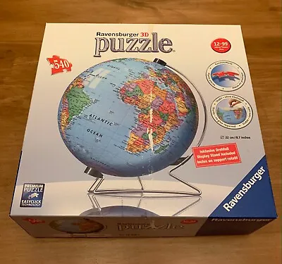 Ravensburger Globe Puzzle Ball 540 Piece 3D Puzzle • $14.50