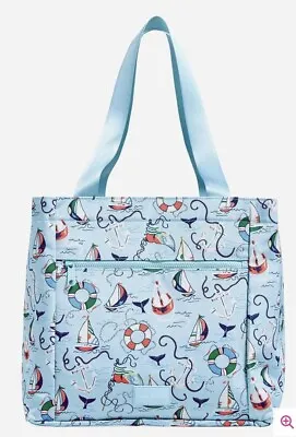 Vera Bradley Nautical Beach TOTE NWT Drawstring  Bag Picnic Blue Vacation • $49.99