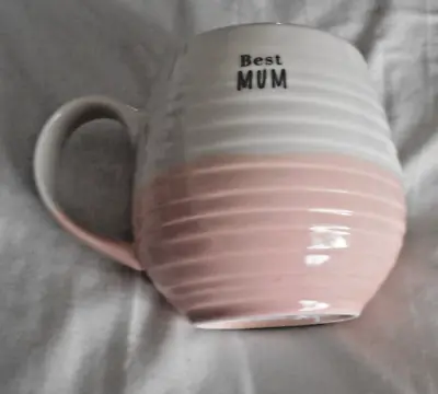 Pink & Cream Best Mum Mug Cup “You Are So Loved”  Swirl  Gift Present • £8.50