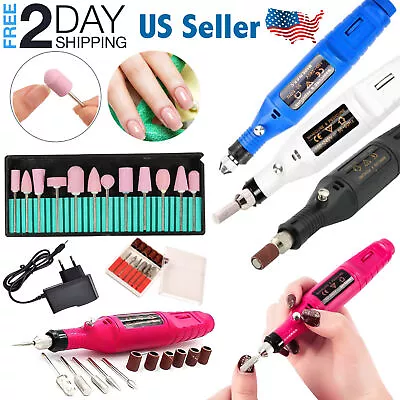 Electric Nail Drill File Portable Acrylic Nail Art Machine Kit Manicure Pedicure • $6.99