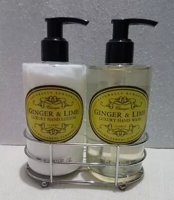 Naturally European Ginger & Lime Caddy Hand Wash & Hand Lotion Set 2 X 300ml • £13