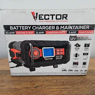 VECTOR Car Battery Charger And Maintainer 50Amp Engine Start 15Amp Charging • $57.99