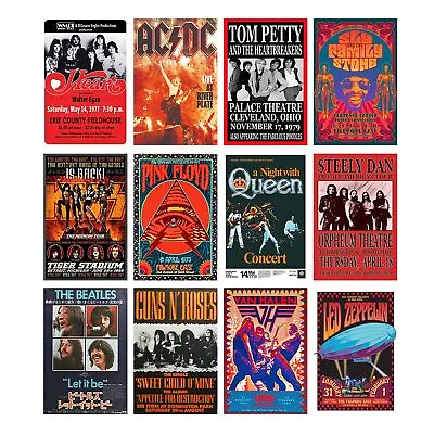 Vintage Rock Band Posters For Room Aesthetic 70S 80S 90S Retro Music Room Wall • $23.37