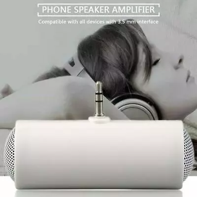 3.5mm Mini Speaker Stereo Amplifier Loudspeaker For MP3 Phone Laptop Player Y0D0 • £3.49