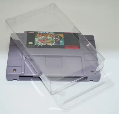 50 Plastic Protective Protectors Cases Display For Super Nintendo SNES Cartridge • $35.95