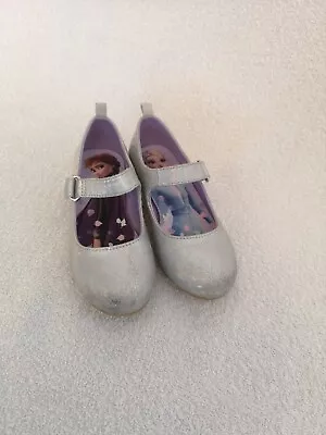 Frozen Silver Shoes Girls Elsa & Anna Fancy Dress Up Shoes Size 9 Infants  • £9.99