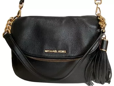 Michael Kors Authentic Shoulder Hand Bag Pebble Leather Black  • $49.99