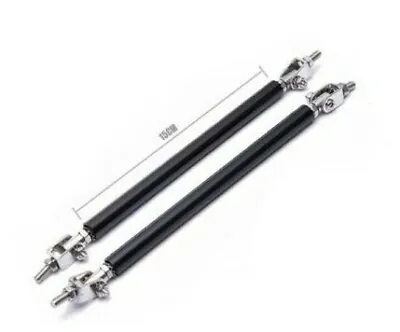 2pcs Car Universal Bumper Lip Splitter Black Rod Strut Tie Bar Support 15CM • $11