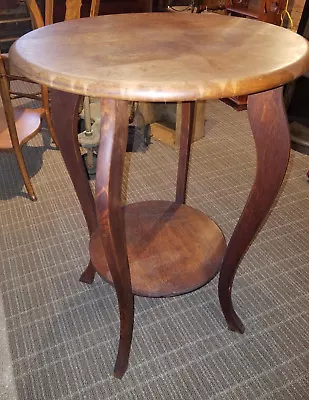 Vintage Wood Side Table Round • $45