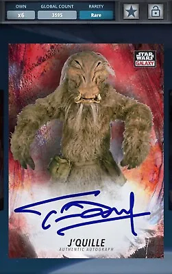 £1.20 • Buy Topps Star Wars Card Trader Rare Chrome Galaxy Signature Card - J'Quille