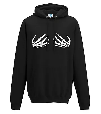 £17.99 • Buy Skeleton Hands Funny Halloween Hoodie Jumper Novelty Funny Adults & Kids Sizes