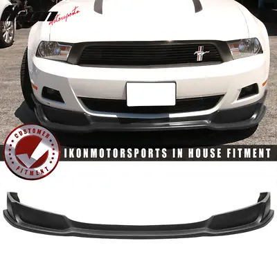 Fits 10-12 Ford Mustang V6 Only Front Bumper Lip Spoiler Unpainted Black PU • $189.99