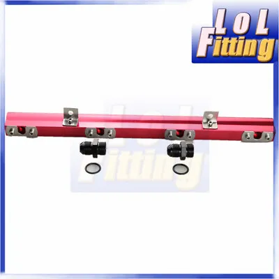 US SHIP High Flow Fuel Rail Kit For Volvo 240 740 940 Billet Aluminum Red  • $30