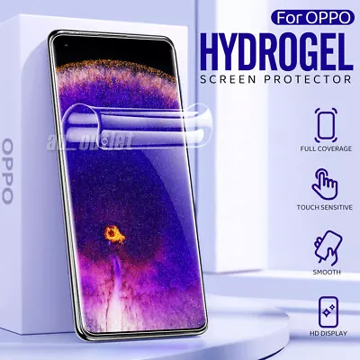 HYDROGEL AQUA Screen Protector For OPPO A79 A38 A98 A78 A16S Find X5 Reno8 Lite • $4.99