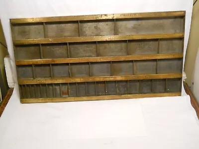 Vintage Brass And  Metal Industrial Small Tool Parts  Storage Organizer • $125