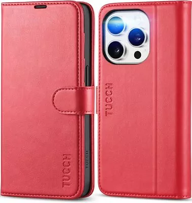 TUCCH Case For IPhone 15/14/12 Pro/Max - 6.1  6.7  XR/XS Magnetic PU Leather • £11.99