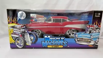 Muscle Machines  TOO COOL   '57 CHEVY  Red  In Box 1:18 Scale • $49.99