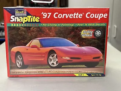SEALED 1:25 REVELL MONOGRAM SnapTite Model Car Kit '97 CORVETTE COUPE #85-1900 • $14.99