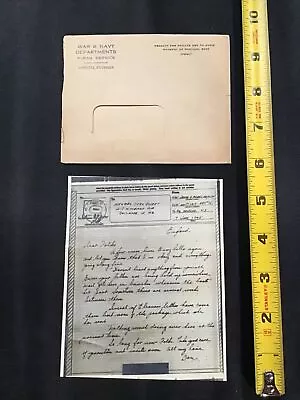 1945 WW2 War And Navy Departments V-Mail Service Military Letter & Envelope • $9.99