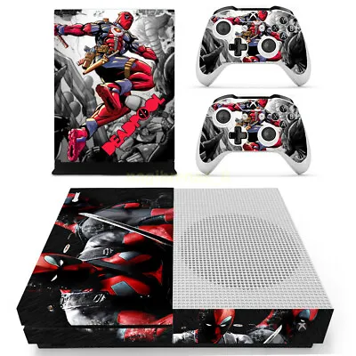 NEW FOR Xbox One S Console Decal Sticker Controllers Vinyl Skin -DEADPOOL AU • $20.80