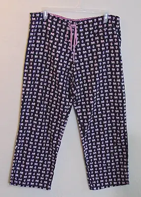 $24.99 • Buy Vera Bradley Womens Pink Elephant Pajama Pants XL Cotton Lounge Pants