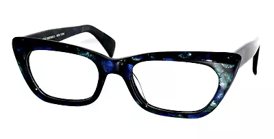 New Eyeglasses Morgenthal Frederics New York Vivien 621 Blue Marble  49-18-140 • $47.99