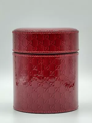 Gucci Scent Of Cologne Candle/Red Guccissima Patent Leather Candle Box 1F 258946 • £125.29