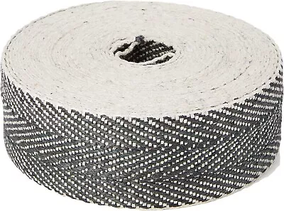 BLACK & WHITE UPHOLSTERY WEBBING For Seats & Furniture (Extra Load Strength) • £0.99