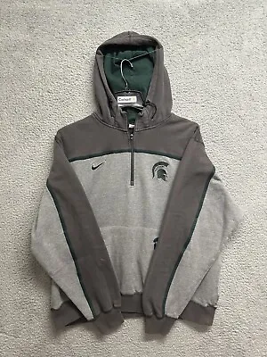 Nike Michigan State Spartans Elite Zip Up Hoodie Jacket Size Men's 2XL XXL NCAA • $17.49