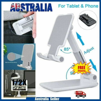 $11.49 • Buy Adjustable Phone Stand Tablet Desktop Holder Foldable Mount IPad IPhone Kindle
