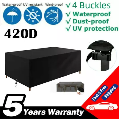 £22.99 • Buy Heavy Duty Waterproof Garden Patio Furniture Cover For Rattan Table Outdoor Cube