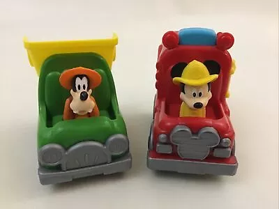 Disney Jr  Mickey Mouse Funhouse Let's Work Goofy's Dump Truck Mickeys Firetruck • $14.04