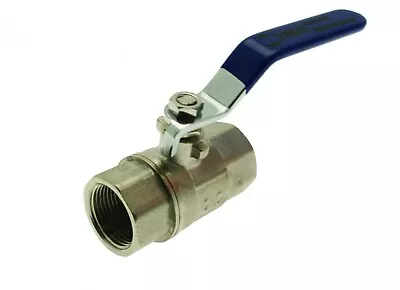 £3.99 • Buy 3/8  BSP Lever Ball Valve Blue Handle Female To Female Full Flow