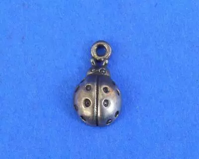 Vintage Estate Silver Engraved Ladybug Ladybird Beetle Charm Pendant • $29.99