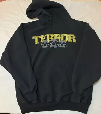 Terror LA Hardcore LAHC Skulls Pullover Hoodie Hatebreed Buried Alive Size L • $45.99