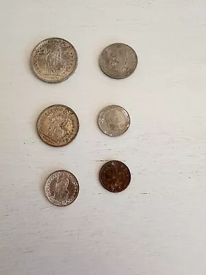 Switzerland Coins Lot Of 6 • $40